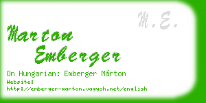 marton emberger business card